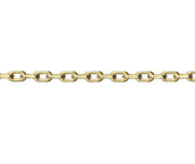 9CT GOLD SOLID FILED OVAL BELCHER 9" ANKLE CHAIN
